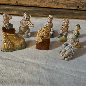 Ceramic Nursery Rhyme Figurine Collection - Yellow and Cream